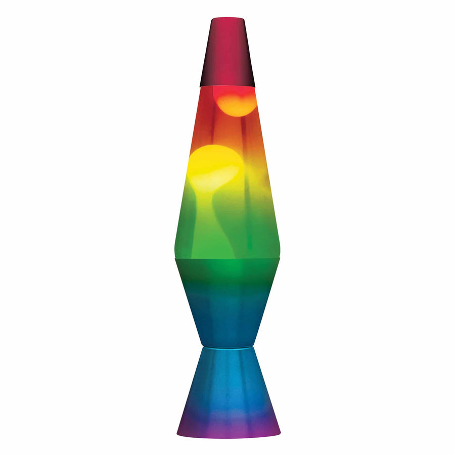 14.5” LAVA LAMP RAINBOW – WHITE/CLEAR/TRICOLOR W9